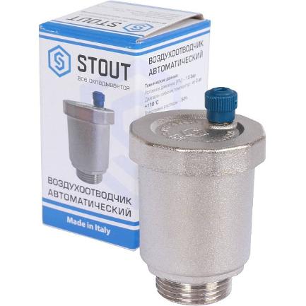 Автоматический воздухоотоводчик STOUT / вертик/выпуск, нар.р.3/4" (арт. SVS-1011-000020)
