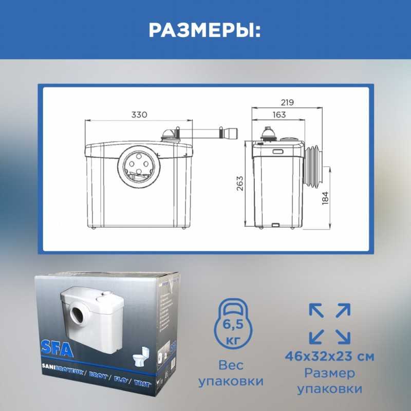 Насос канализационный SFA Sanibroyeur