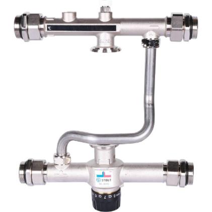 Насосно-смесит узел с термостат/клапаном 30-60°C без насоса STOUT (SDG-0120-007000)