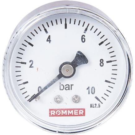 Манометр аксиальный d50 - 1/4" Rommer RIM-0009-501008