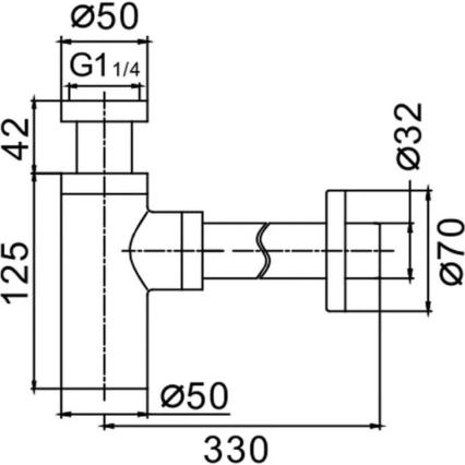 Сифон для умывальника 1 1/4'' (Бронза) F82-4 FRAP