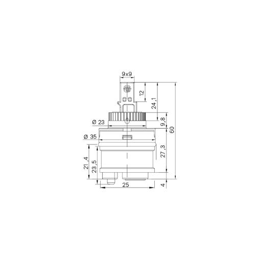 Картридж для смесителя 35 мм, керамический IDDIS (999C35D1SM)