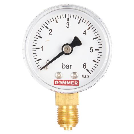Манометр радиальный d50 - 1/4" Rommer RIM-0010-500608