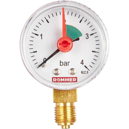 Манометр радиальный d50 - 1/4" Rommer RIM-0008-500408