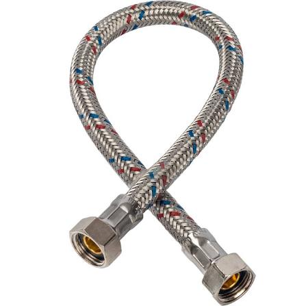 Гибкая подводка угловая 3/8"-3/8" гайка-гайка STOUT (Италия)