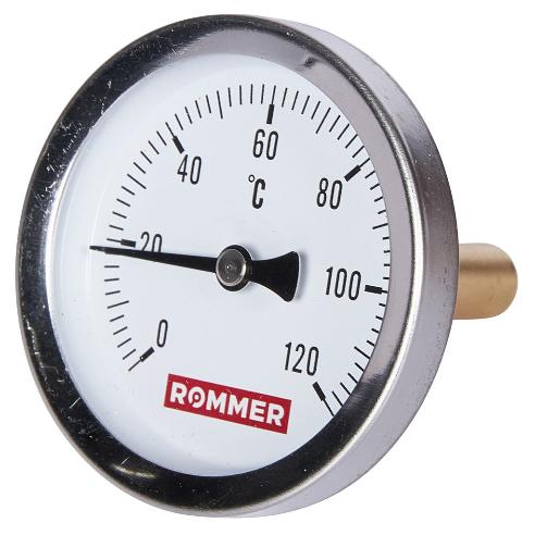 Термометр биметаллический с погружной гильзой Rommer RIM-0001-635015