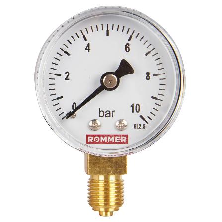 Манометр радиальный d50 - 1/4" Rommer RIM-0010-501008