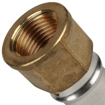 Муфта-пресс с внутренней резьбой Stout для трубопроводов из металлопластиковых труб