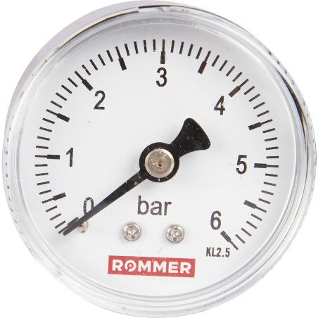 Манометр аксиальный d50 - 1/4" Rommer RIM-0009-500608