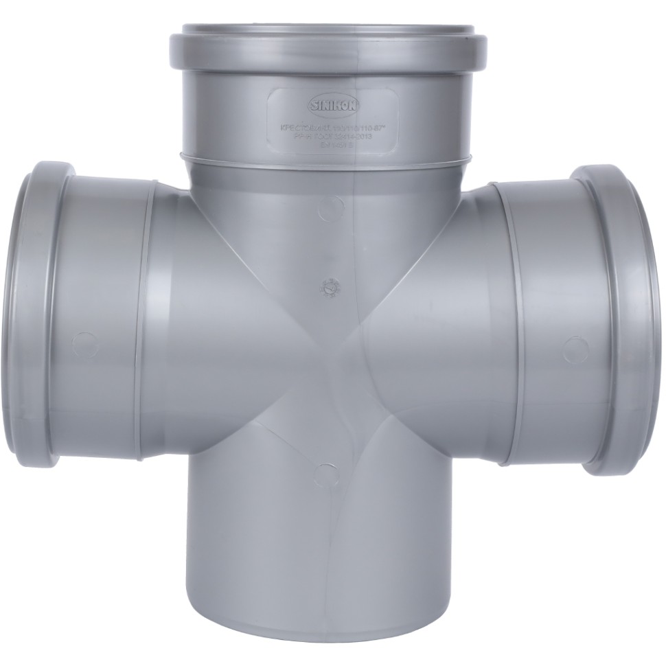 Крестовина 110х110х110х90 одноплоскостная канализац полипропил Синикон